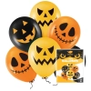 Balony halloween dekoracje ozdoby halloween mina uśmiech balon lateks 6szt